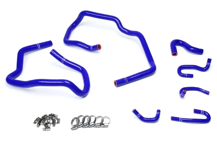 HPS Performance Silicone Heater Hoses Toyota FJ Cruiser 4.0L V6 (10-14) Blue / Black