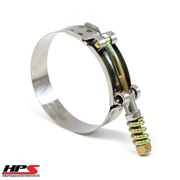 HPS Stainless Steel Spring Loaded T-Bolt Clamp Size 60 for 2.5 ” ID hose – Effective Size: 2.76 “-3.07 “