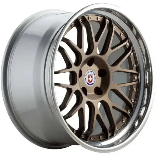 HRE Performance Wheels C100 Satin Bronze Center w/ Polished Clear Outer & Gloss Silver Inner 20×8.5 | 5×114.3 (C100-208551143503SB)