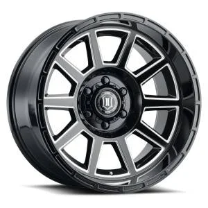 ICON ALLOYS RECOIL GLS BLK MIL WIN – 20 X 10 / 5 X 5 / -24 MM / 4.5″ BS – 6220107345GBMW