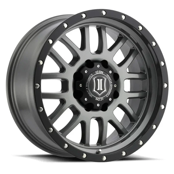 ICON Alpha 20×9 8×6.5 19mm Offset 5.75in BS 125.2mm Bore Gun Metal Wheel