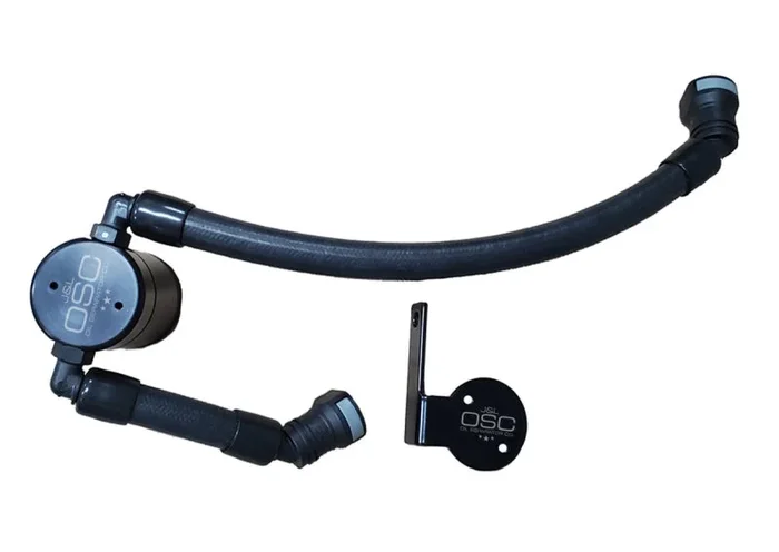 J&L 2020-2022 Ford Mustang GT500 Passenger Side Oil Separator 3.0 – Black Anodized