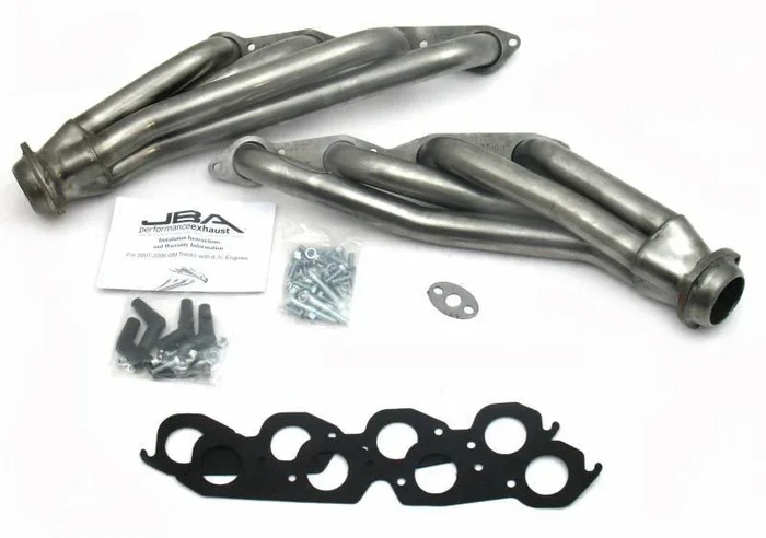 JBA Shorty Headers Chevy Avalanche 8.1L V8 (02-03) CARB/Smog Legal 1 3/4 ” – Silver Ceramic or Raw Finish
