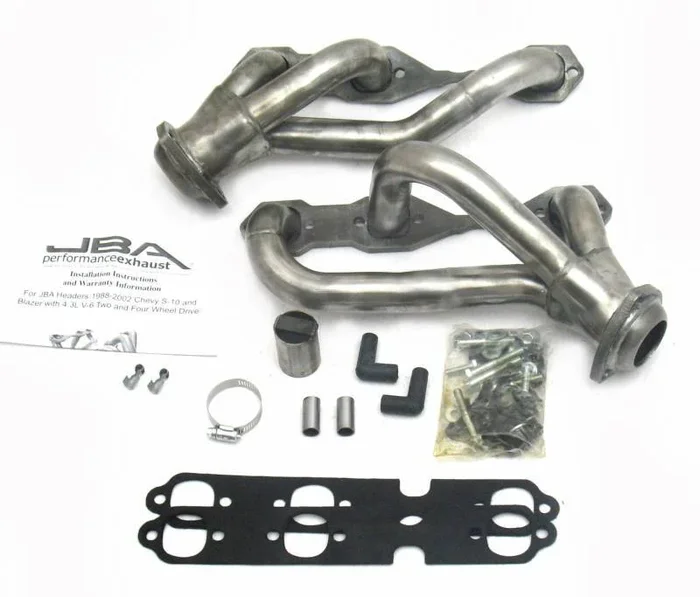 JBA Shorty Headers ChevyS10 4.3L V6 (88-95, 02-03) CARB/Smog Legal 1 1/2 ” – Stainless or Titanium