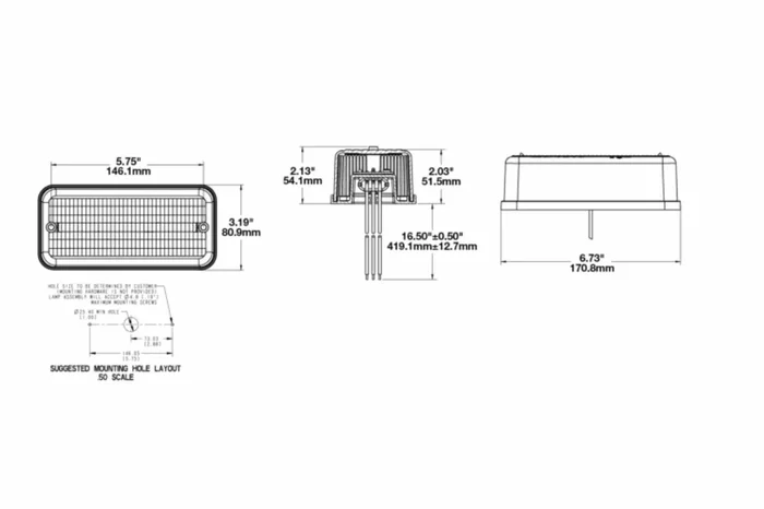 JW Speaker: 270ST-12V LED – Each / Red / Stop-Tail / 18in Wiring (341361)