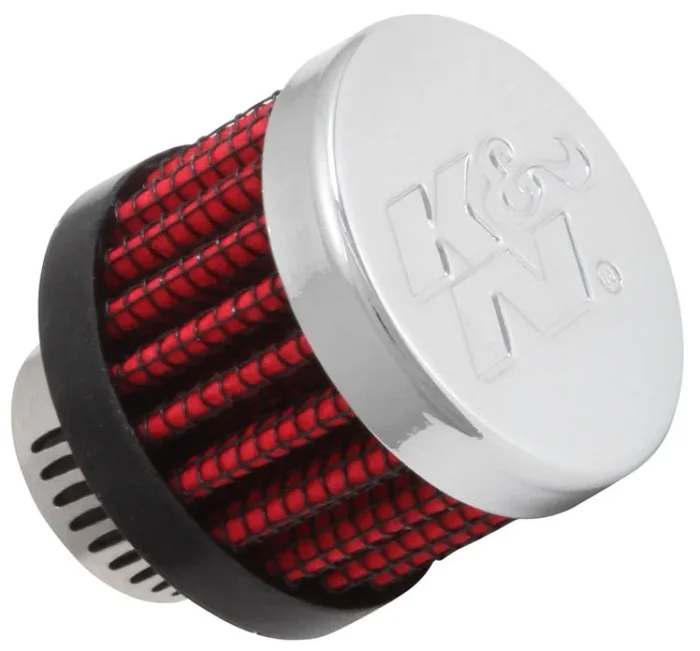 K&N Rubber Base Crankcase Vent Filter – 0.55in Flange ID 1.375in OD 1.125in Height