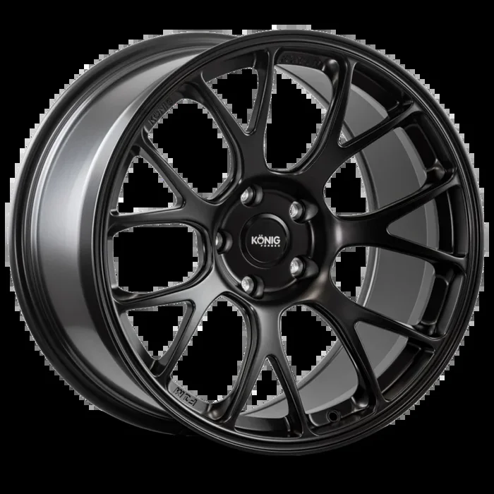 Konig Forged F1M 18X9 5X112 ET42 Satin Black Knurled Bead