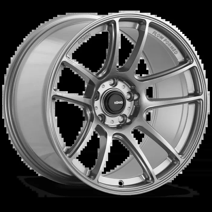 Konig Heliogram 18X10.5B 5X114.3 ET18 Titanium Metallic Knurled Bead Flow Formed