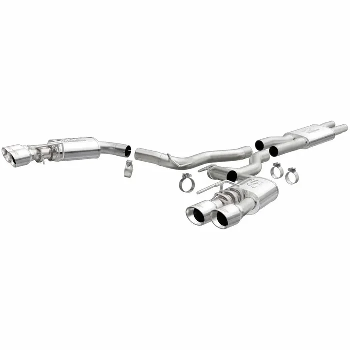 Magnaflow Catback Exhaust Ford Mustang V8 5.0L (18-23) [Street Series – Quad Split Rear Exits w/ Polished Tips] 19370