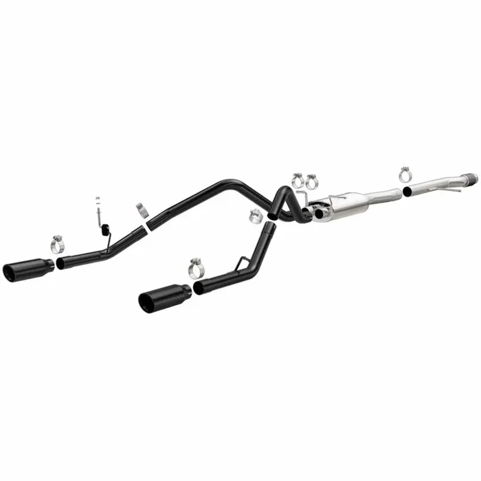 Magnaflow Catback Exhaust GMC Sierra 1500 V8 5.3L/V6 4.3L (14-19) [Street Series – Dual Split Rear Exit w/ Black Tips] 15361