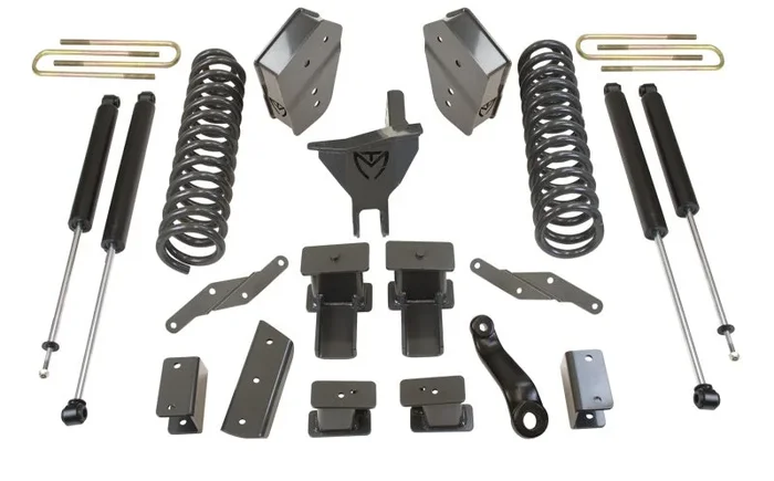 MaxTrac 17-19 Ford F-250/350 4WD 6in/2in MaxPro Coil Lift Kit w/Radius Arm Brkts & MaxTrac Shocks