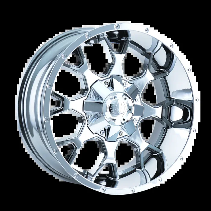 Mayhem 8015 Warrior 20×9 / 8×180 BP / 18mm Offset / 124.1mm Hub Chrome Wheel