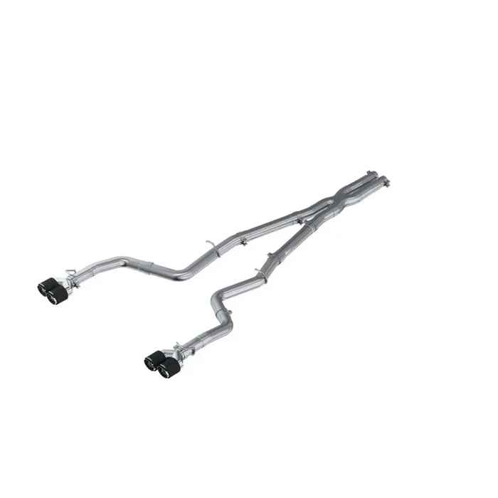 MBRP 15-16 Dodge Challenger 5.7L HEMI SS 3in Quad Split Rear Exit w/ Carbon Fiber Tips – T304