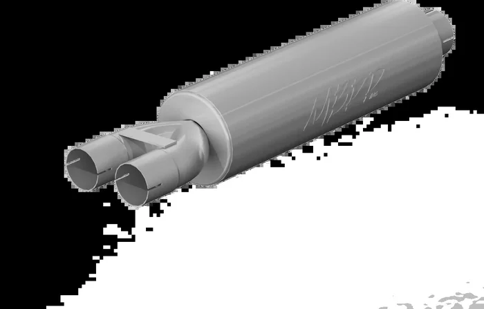 MBRP 3-Inch/2.5-Inch Armor Plus Single-In Dual-Out Chambered Muffler | Universal (GP190810)