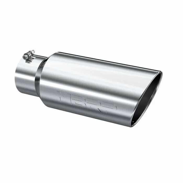 MBRP Exhaust Tip [7 ” O.D. / Rolled End / 5 ” inlet / 18 ” in length] T304 Stainless Steel or Black Coated