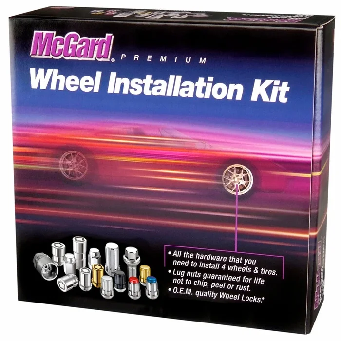 McGard 5 Lug Hex Install Kit w/Locks (Cone Seat Nut) 7/16-20 / 13/16 Hex / 1.5in. Length – Chrome