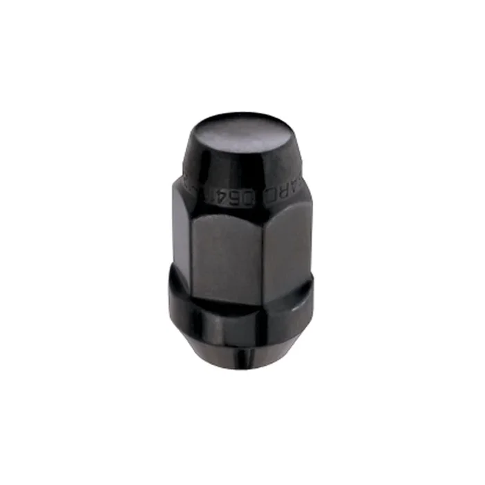 McGard Hex Lug Nut (Cone Seat Bulge Style) 1/2-20 / 3/4 Hex / 1.45in. Length (4-pack) – Black