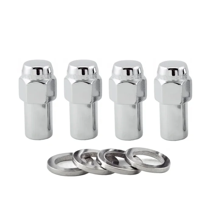McGard Hex Lug Nut (Long Shank – .946in.) 1/2-20 / 13/16 Hex / 1.85in. Length (4-Pack) – Chrome