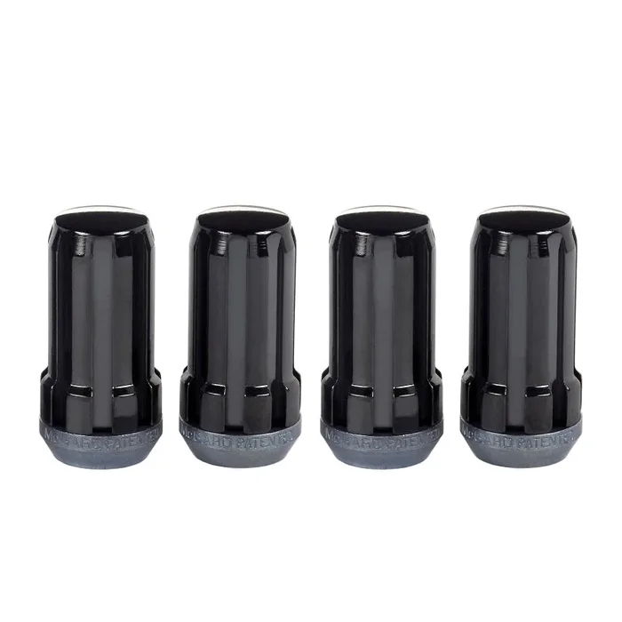 McGard SplineDrive Lug Nut (Cone Seat) 1/2-20 / 1.60in. Length (4-Pack) – Black (Req. Tool)