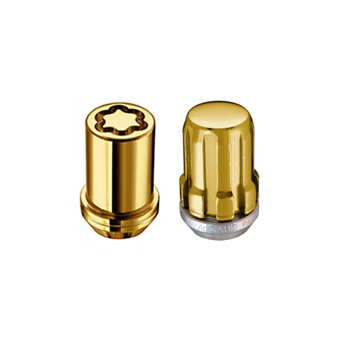 McGard SplineDrive Tuner 5 Lug Install Kit w/Locks & Tool (Cone) M12x1.25 / 13/16 Hex – Gold (CS)