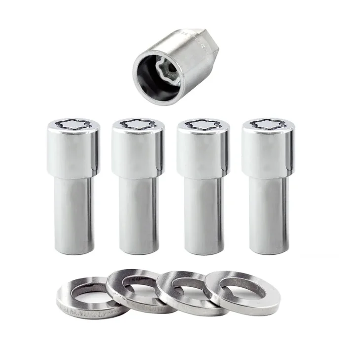 McGard Wheel Lock Nut Set – 4pk. (X-Long Shank) 1/2-20 / 13/16 Hex / 2.165in. Length – Chrome