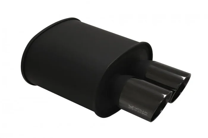 Megan Racing Universal Muffler Dual Black Chrome Tips (MR-MU-MBC-2)