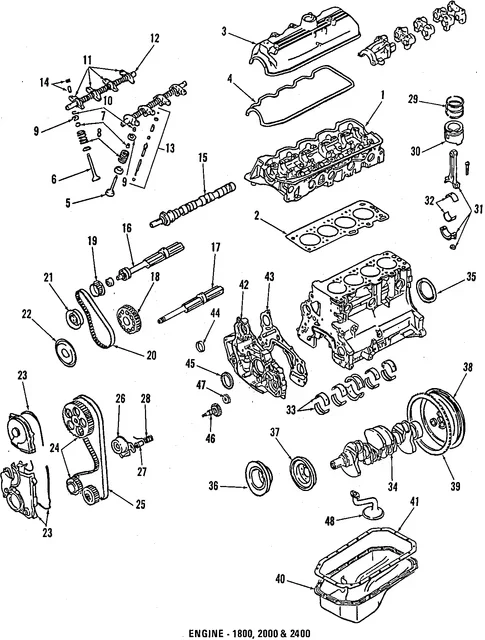 Mitsubishi OEM Rear Main Seal | 1990-1992 1G 6 Bolt DSM (MD343564)