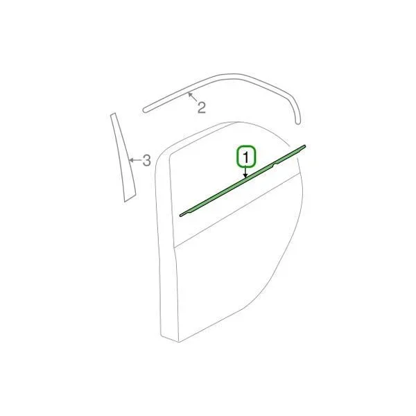 Mitsubishi OEM Window Molding Trim (Rear LH) | 2001-2006 Mitsubishi Evo 7/8/9 (MR525757)