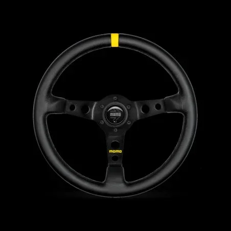 MOMO Steering Wheel (MOD.07 – Black Suede/Leather – 350mm) Black Suede/Leather Material