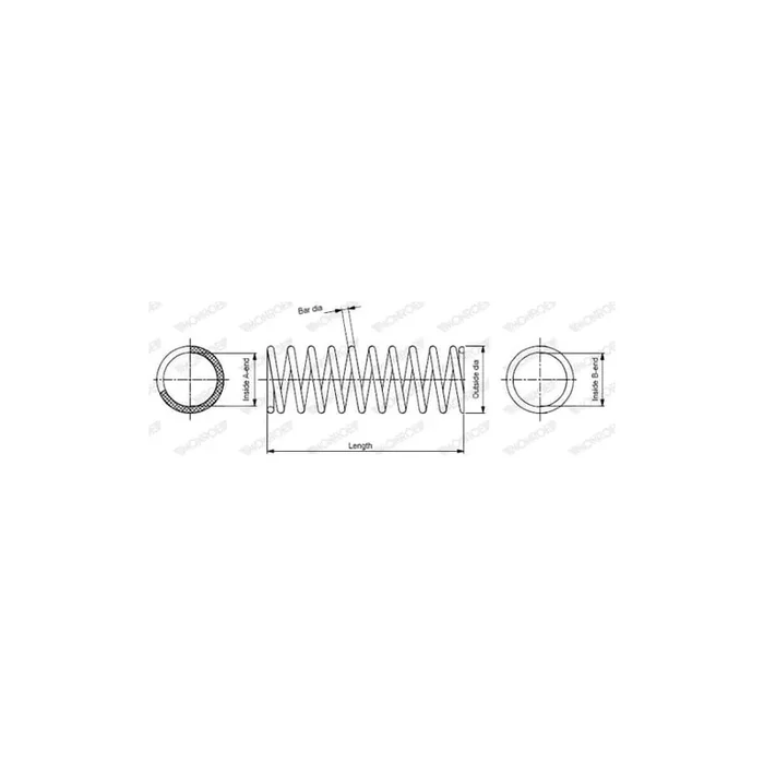 Monroe Sp0413 Coil Spring Suitable for Mercedes-Benz 190 (W201)