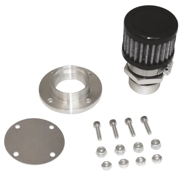 Moroso Non-Weld Valve Cover Breather Kit – Black Finish