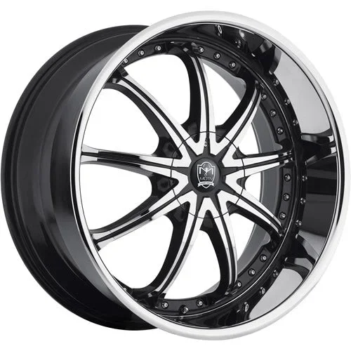 Motiv Wheels Millennium Chrome w/ Gloss Black Spoke Accents 22×10.5 | 5×114.3/5×120 (408CB-2215740)