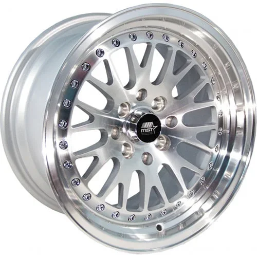 MST Wheels MT10 Silver w/ Machined Face 16×8 | 5×100/5×114.3 (10-6817-20-SILF)