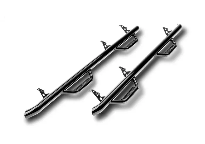 N-Fab Nerf Step 01-04 Toyota Tacoma Double Cab 5ft Bed – Gloss Black – W2W – 3in