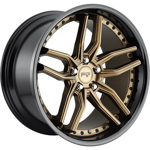 Niche Wheels Methos Matte Bronze Center w/ Black Lip 20×9 | 5×112 (M1952090F8+38)