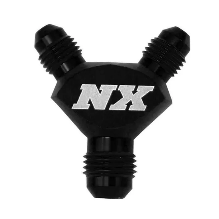 Nitrous Express 8AN x 8AN x 8AN Billet Pure-Flo Y Fitting – Black