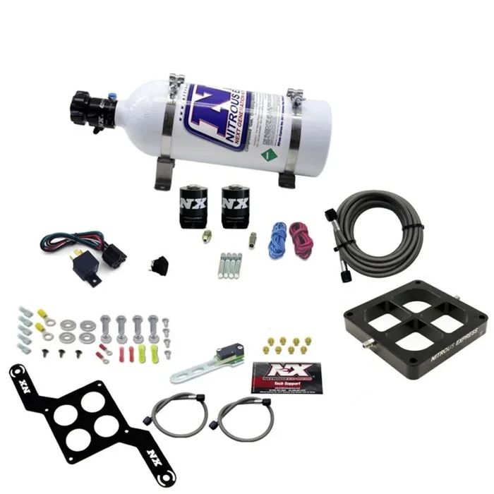 Nitrous Express Dominator Single Entry Billet Crossbar Stage 6 Nitrous Kit (50-300HP) w/5lb Bottle