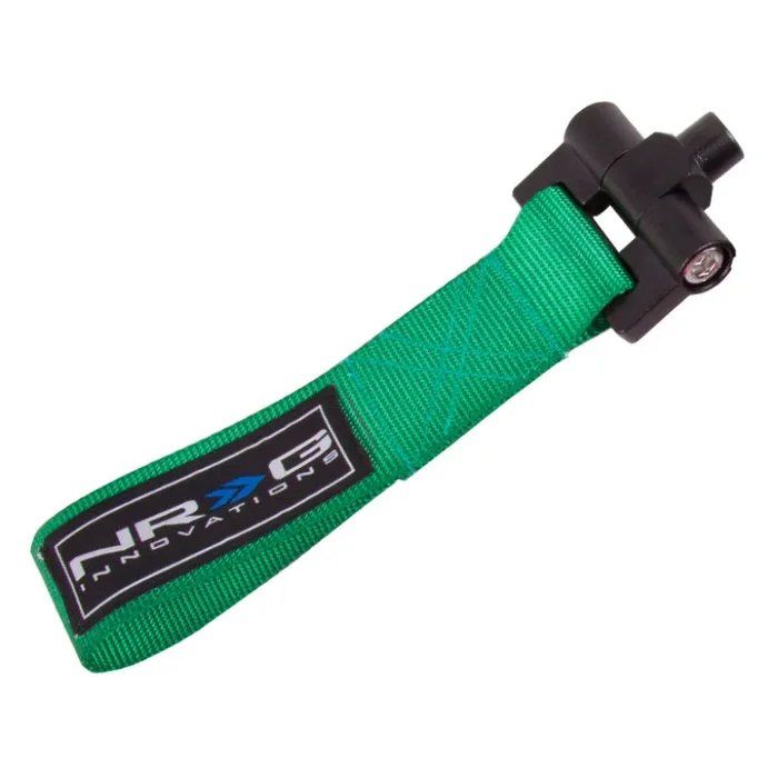 NRG Bolt-In Tow Strap Green – Honda FIT/Jazz 08+ (5000lb. Limit)