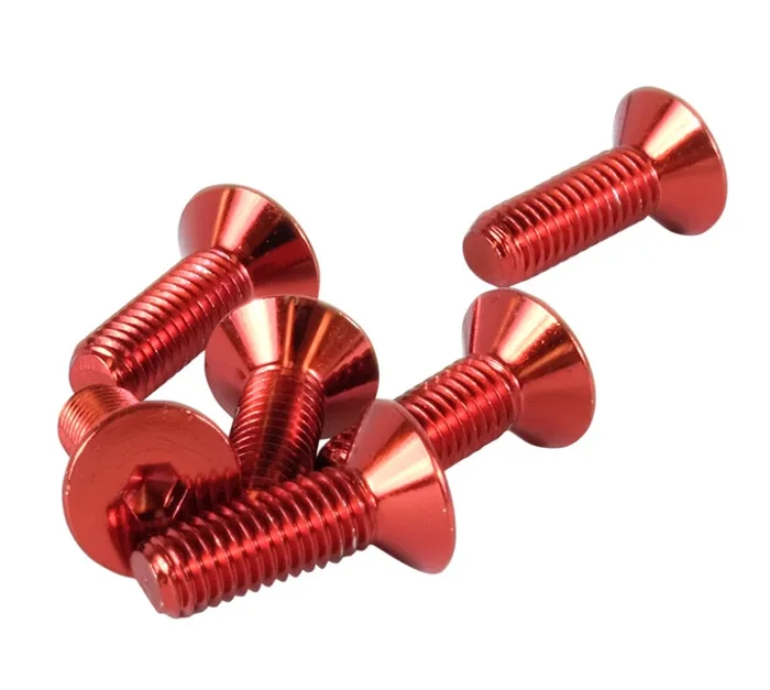 NRG Steering Wheel Screw Upgrade Kit (Conical) – Red