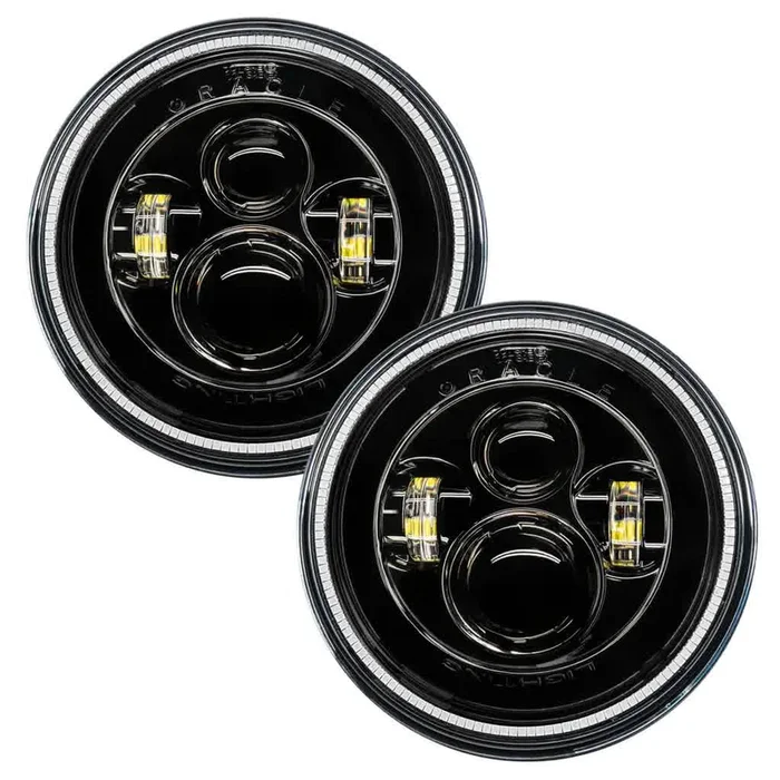 Oracle LED Headlights Jeep Wrangler JK (18-21) Gladiator (20-21) 7 ” Pair w/ or w/o Halo