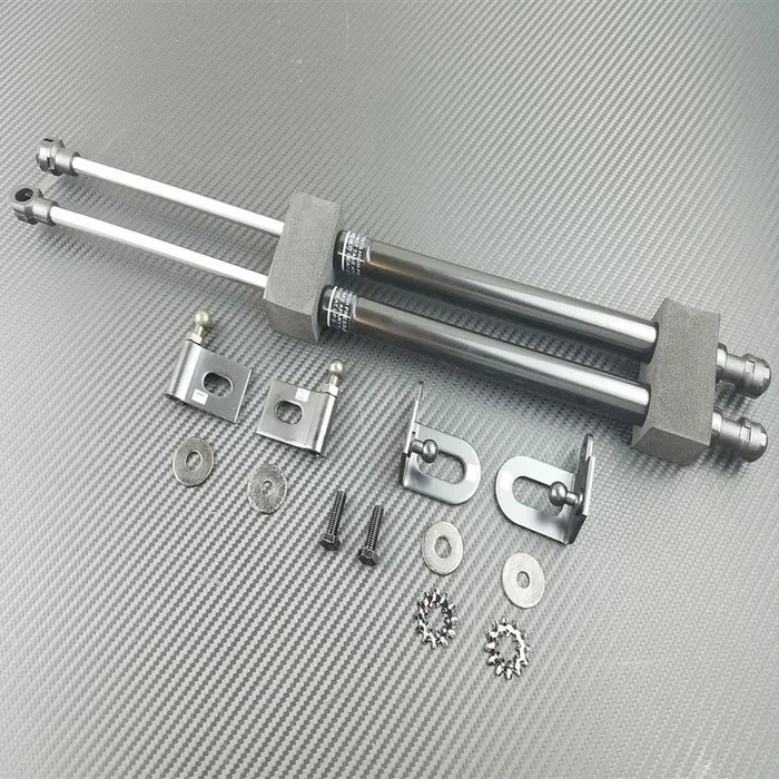 P2M Black Engine Hood Damper | 2008-2015 Mitsubishi Evo X (P2-BHDEVOX-TP)