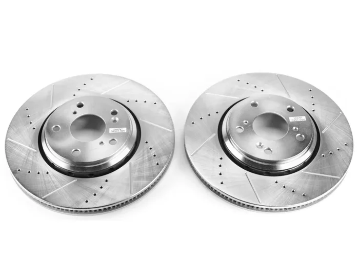 Power Stop Front Evolution Drilled & Slotted Rotors – Pair | 2017-2021 Honda Civic Si (JBR1730XPR)