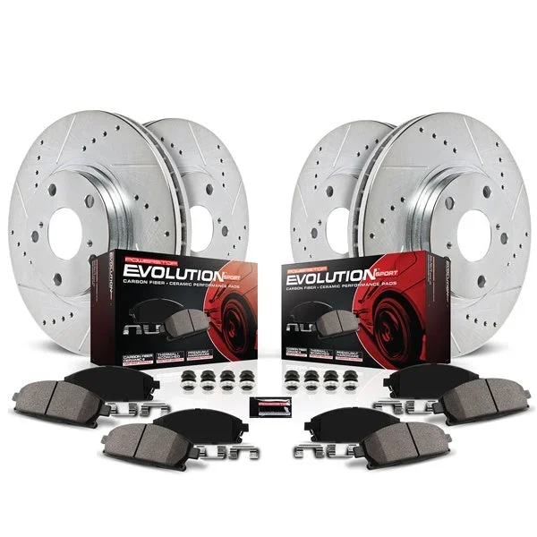 PowerStop Z23 Evolution Sport Brake Rotors + Pads Honda Accord Coupe / Sedan 4 Cyl. [Rear Disc] (03-07) Front or Rear