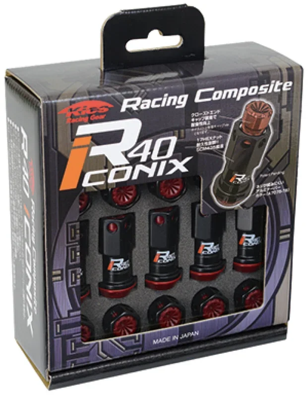 Project Kics R40 Iconix Lug Nuts Black with Gold Cap 14×1.50 (16+4 Locks)