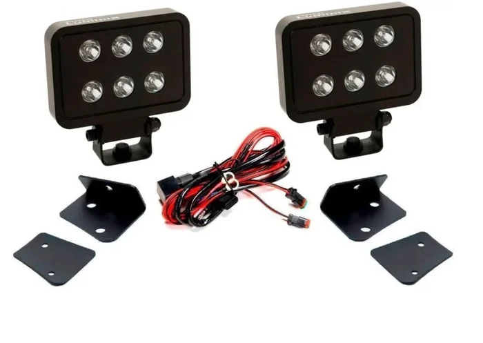 Putco 07-18 Jeep Wrangler JK – Qty 2 Luminix 4in Blocks w/ Window brackets Luminix Jeep LED Kits