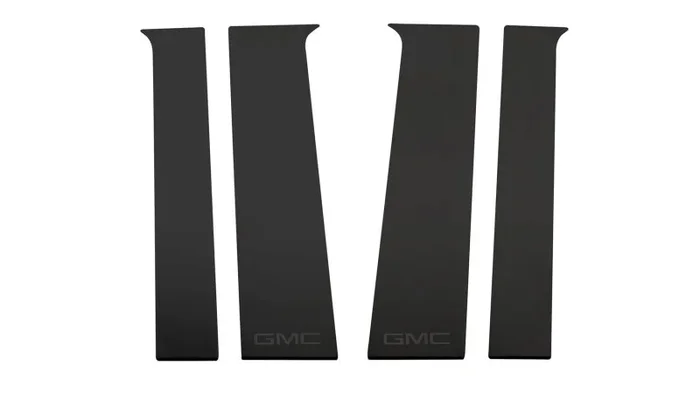 Putco 2020 GMC Sierra HD – GMC Etching – Crew Cab / Dbl Cab (6pcs) Black Platinum Pillar Posts