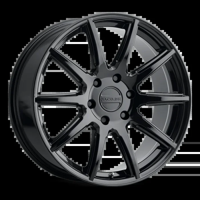 Raceline 159B Spike 18x8in / 6×139.7 BP / 15mm Offset / 106.1mm Bore – Gloss Black Wheel