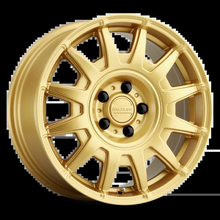Raceline 401GD Aero 17x8in / 5×114.3 BP / 40mm Offset / 72.62mm Bore – Gloss Gold Wheel