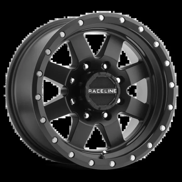 Raceline 935B Defender 18x9in / 8×170 BP / -12mm Offset / 130.81mm Bore – Satin Black Wheel
