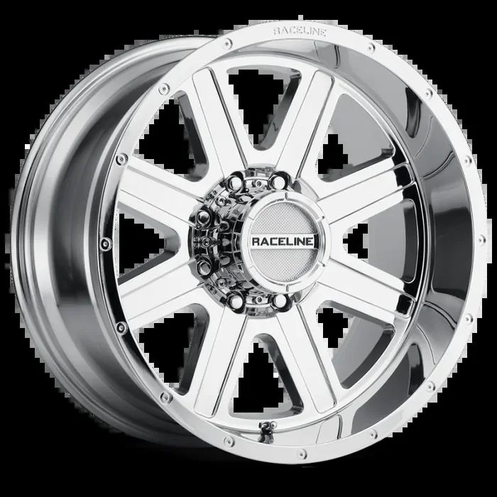 Raceline 940C Hostage 18x9in / 8×165.1 BP / 0mm Offset / 125.2mm Bore – Chrome Wheel